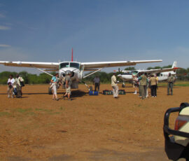 Arriving at Kogatende Airstrip (Photo by Lisa Drake)