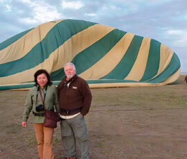 Jeff and Lisa at Serengeti Balloon Safari (Photo by Jeff Drake)